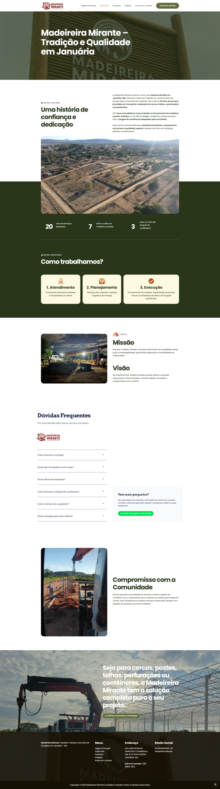 Pagina Sobre nós - Madeireira